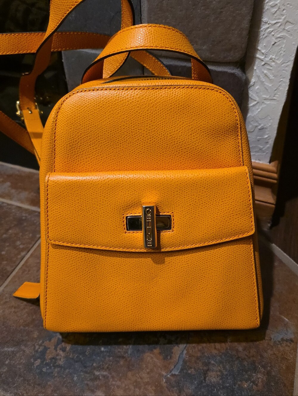 Celine Vintage Structured Leather Mini Backpack/ Euc